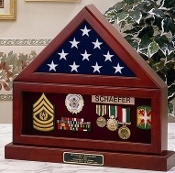 flag and pedestal display cases
